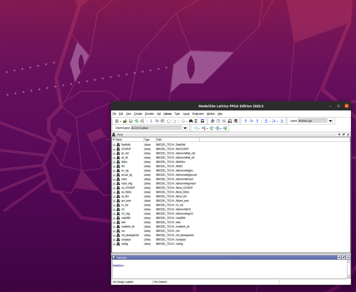 Lattice/Modelsim simulations on Linux – tinyVision.ai